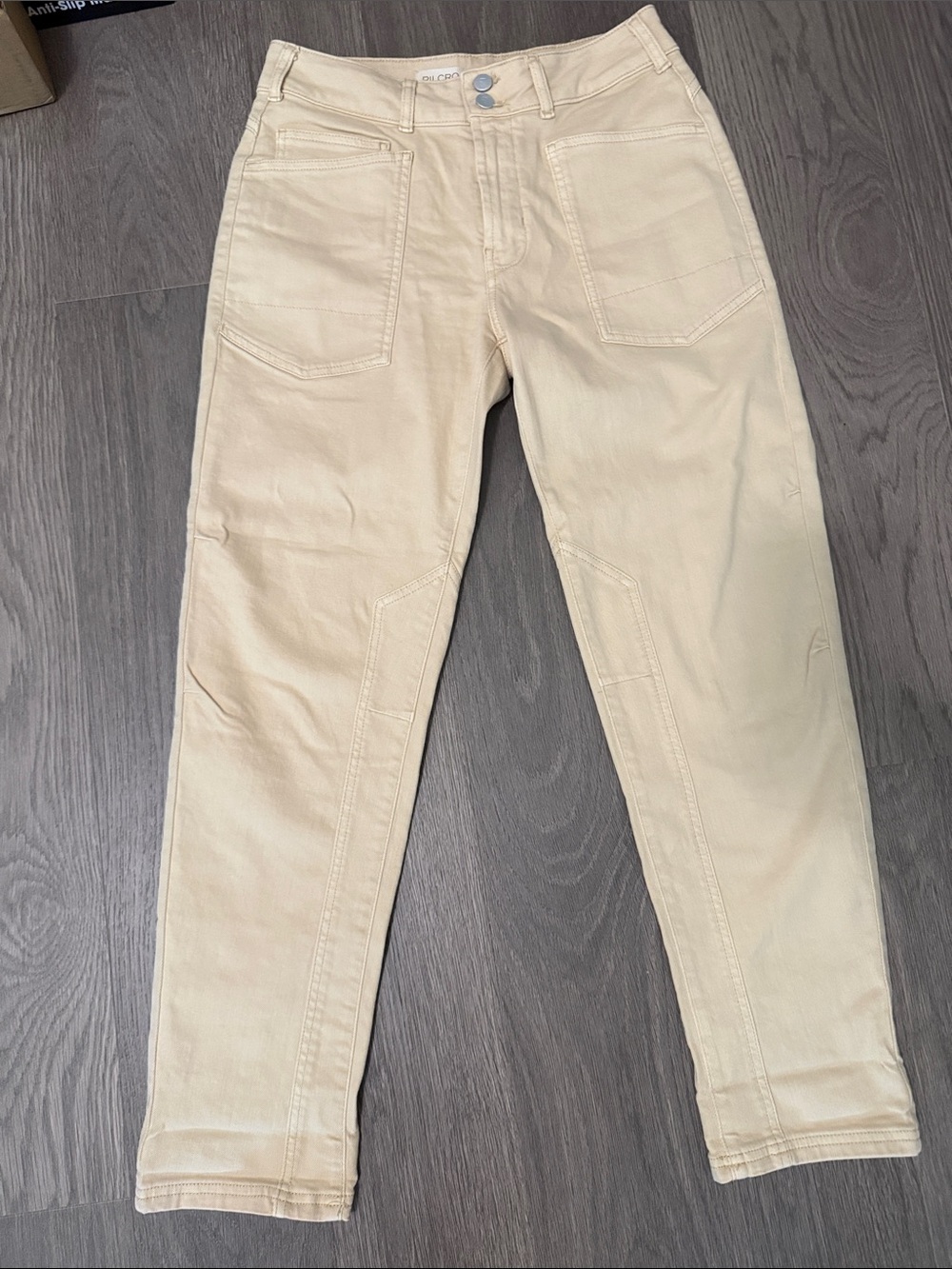 Pilcro Straight Leg Jeans in Light Cream